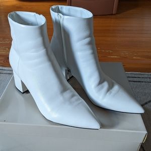 Marc Fisher White Jelly Ankle Boot